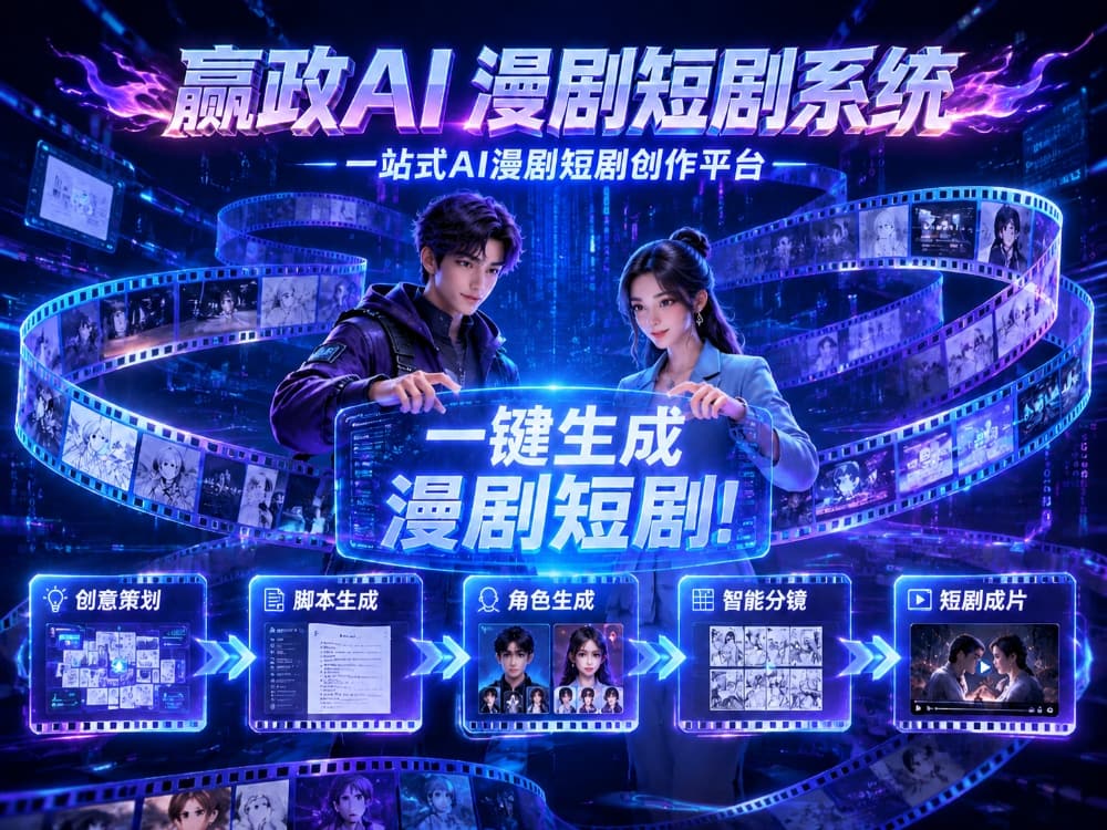 赢政AI漫剧短剧系统